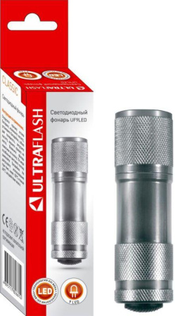 Фонарь UF9LED 3хR03 9LED алюм. металлик (короб)  7903