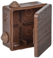 Коробка распаячная ОП КМ 100х100х50 IP54 откид. крышка 8 вводов дуб  UKO31-100-100-050-K24-54 Коробка распаячная ОП КМ 100х100х50 IP54 откид. крышка 8 вводов дуб  UKO31-100-100-050-K24-54