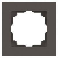 Рамка для розеток и выключателей Accent 6-501-09 на 1 пост СУ титан  Б0063769