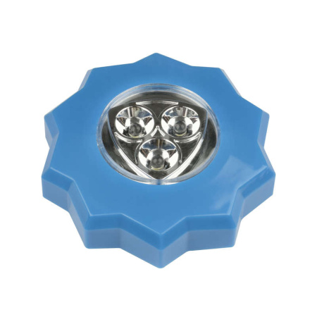 Светильник-ночник DTL-357 Звезда/Blue/3LED/3ААА пушлайт питание от 3-х батареек ААА (в комплект не входят) син.  UL-00001988