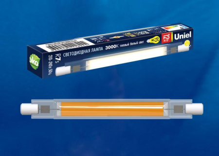 Лампа светодиодная LED-J118-12W/3000K/R7s/CL GLZ07TR прозр. картон  UL-00005059