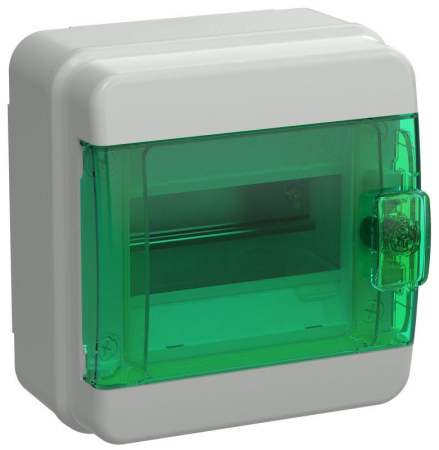 Корпус пластиковый КМПн-6 IP65 зел. прозр. дверь TEKFOR  TF5-KP72-N-06-65-K03-K06