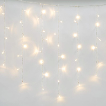 Гирлянда светодиодная "Бахрома" ULD-B20007-480/DTA/RC WARM WHITE IP44 20м 480LED тепл. бел. с пультом провод прозр.  UL-00008560