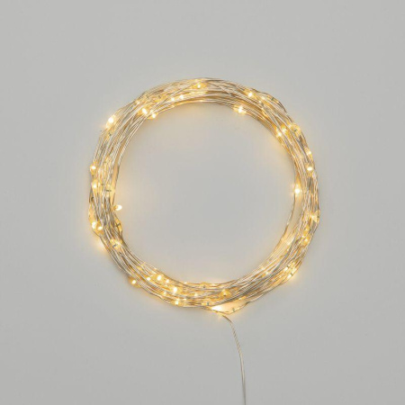 Гирлянда светодиодная "Роса" 10м 100LED тепл. бел. 1Вт IP20 USB  315-976