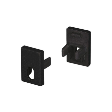 Заглушка SL-MINI-8-H12 BLACK с отверстием пластик  037506