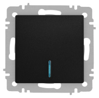 Выключатель Accent 6-102-05 с подсветкой 10А-250В IP20 СУ AL/CU антрацит  Б0063475