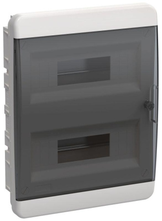 Корпус пластиковый ЩРВ-П-24 IP41 черн. прозр. дверь TEKFOR  TF5-KP12-V-24-41-K01-K03