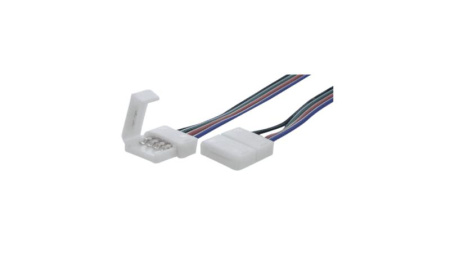 Коннектор для ленты RGB с проводом одинарн. 4pin-10mm30mm-1  00000000171