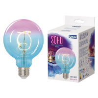 Лампа светодиодная филаментная LED-SF01-4W/SOHO/E27/CW BLUE/WINE GLS77TR SOHO спиральный филамент син./винная колба упаковка картон  UL-00005892