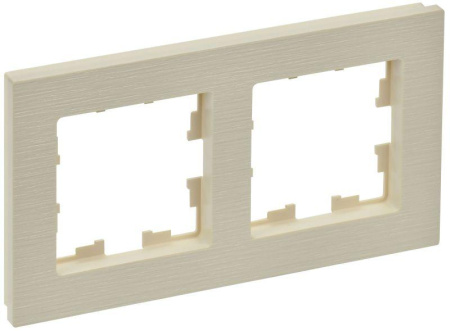 Рамка 2-м BRITE РУ-2-Бр беж. рифленый  BR-M22-51-K10