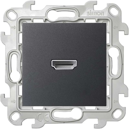 Розетка HDMI 1.4 1-м СП  24 IP20 коннектор механизм графит  2411094-038