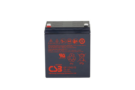 Аккумулятор 12В 4.5А.ч  GP1245 F2 (12V16W) 