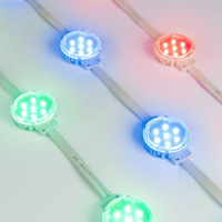 Модуль управляемый SPI-F7-D50 24В RGB-RAM-Auto (1.25W IP68 120 deg) (пластик )  036826