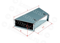 Короб каб. блочный 3-х канальный горизонт. поворот трассы на 45град. ККБ-3УГП-0.2/0.5 УТ1.5 1.5мм  606 502005 44