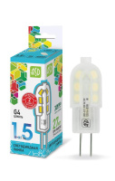 Лампа светодиодная LED-JC-standard 1.5Вт капсульная 4000К нейтр. бел. G4 135лм 12В  4690612003290