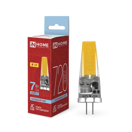 Лампа светодиодная LED-JC-COB 7Вт 12В G4 6500К 720лм  4690612060293