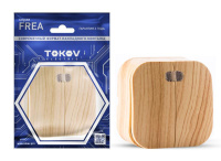 Выключатель 2-кл. ОП Frea 10А IP20 250В с индикацией АБС-пластик сосна  TKE-FR-V2I-C25