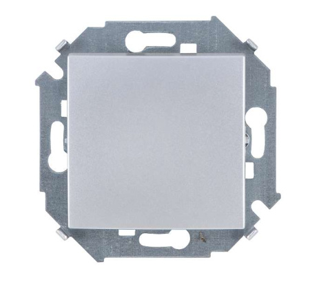 Выключатель 1-кл. СП  15 10А IP20 винтов. зажим механизм алюм.  1591101-033