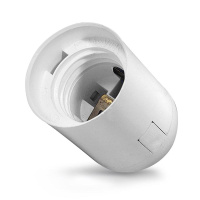 Патрон пластиковый подвесной Е27 бел.  TKE-C01-PPL-27