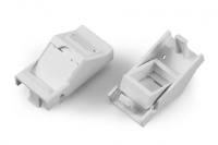 Вставка SIP2A-1K-M45-22.5 угл. 45х22.5 (аналог Mosaic) для 1 модуля формата Keystone Jack со шторками ROHS бел.  247254