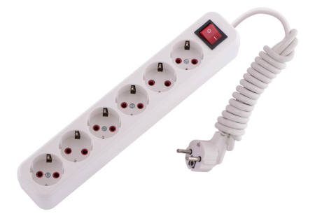 Удлинитель 6х2м с заземл. 16А IP20 Lila с выкл.  720-0602-602