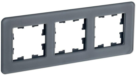 Рамка 3-м BRITE РУ-3-2-Бр стекло графит RE  BR-M32-G-41-K53