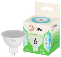 Лампа светодиодная GREEN LINE MR16-6W-840-GU5.3 GL GU5.3 6Вт софит яркий свет бел.  Б0067078