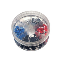 Наконечник-гильза с изол. фланцем 0.25-1.00кв.мм (уп.150шт) пласт. бокс  2ARTD999