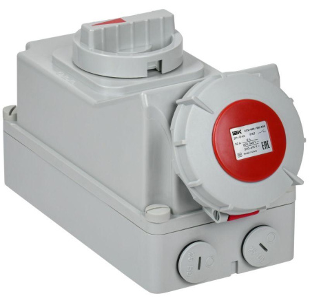 Розетка с мех. блокировкой 32А-6ч 380В 3P+PE+N ССИ-825 IP67  PSR12-032-5-5-67