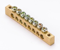 Шина нулевая 8 групп/крепеж по краям 6х9мм  32002DEK