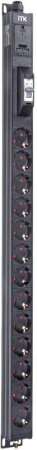 Блок распределения питания BASE PDU PV0111 19U 1ф 16А 13SCHUKO 2.6м SCHUKO  BS-PV12-13D-11