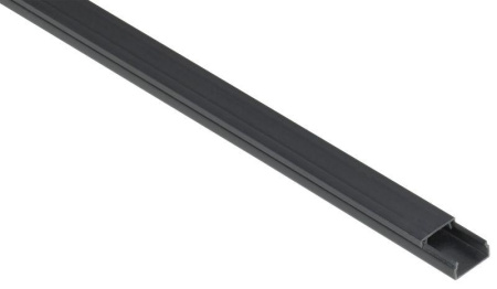 Кабель-канал 20х10 L2000 пластик ЭЛЕКОР черн.  EL-KK10-020-010-1-K02