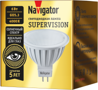 Лампа светодиодная 80 552 NLL-MR16-6-230-4K-GU5.3-FR-SV 6Вт матовая 4000К нейтр. бел. GU5.3 480лм 176-264В Supervision Navigator 80552