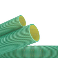 Труба гофрированная двустенная ПНД гибкая дренажная d110мм без фильтра SN8 перфорация 360град. зел. (уп.50м)  140911-8K