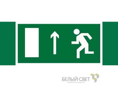 Знак безопасности NPU-3413.E12 "Напр. к эвакуационному выходу прямо (лев.)"  a16523