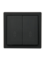 Выключатель 2-клав. проходной LETO черн. бархат  752-4200-106