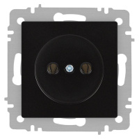 Розетка Accent 6-201-05 2P 16А-250В IP20 СУ антрацит  Б0063665