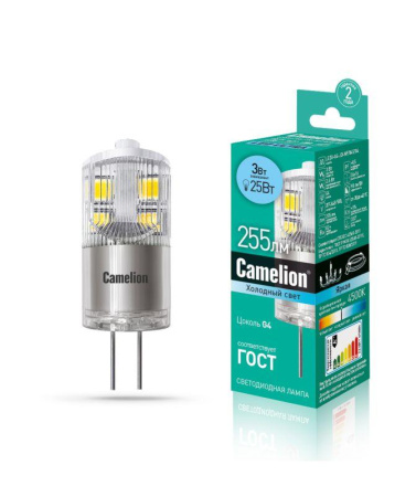 Лампа светодиодная LED3-G4-JD-NF/845/G4 3Вт 220В  13863