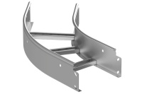 Поворот горизонтальный LT 600х80-45 сталь 1.2мм R600мм гор.оцинк.  LTH.6008.412.6.HDZ