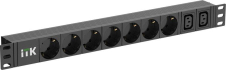 Блок розеток 7-м PDU немец. станд. + 2 С13 1U шнур 2м немец. станд.  PH22-7D2C131-P