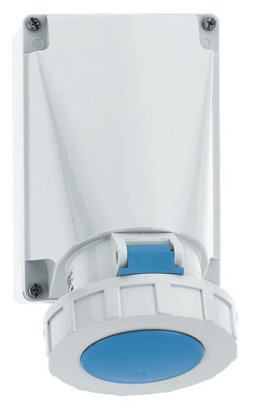 Розетка настенная 63А 3п 2P+PE 6ч 230В IP67  1157