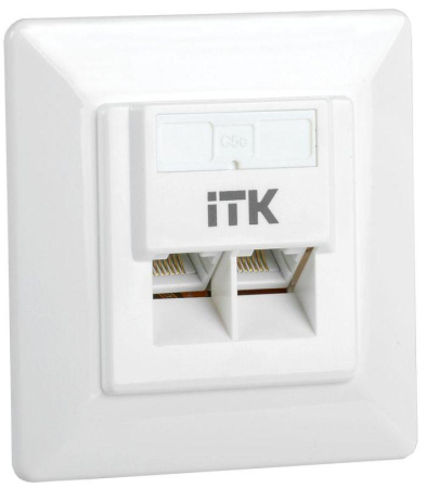 Розетка компьютерная 2-м СП RJ45 кат.5E UTP  CS2-1C5EU-2-1