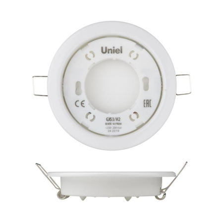 Светильник точечный GX53/H2 White 10 Prom ультратонкий встраив. бел. (уп.10шт)  UL-00005051
