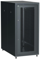 Шкаф сетевой LINEA E 24U 600х1000мм двери 2шт перф. и метал. черн.  LE05-24U61-PM