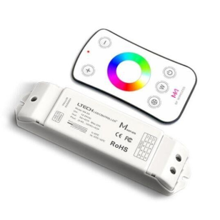 Контроллер RGBW для LED ленты 12-24В IP20 135x30x20мм c пультом 4CH 240/480W (12В/24В) (LTECH)  M4+M4-5A