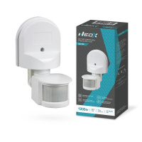 Датчик движения инфракрасный ДД 08Б 1200Вт 180град. 12м IP44 бел.  4690612053325