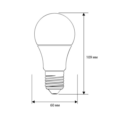 Лампа светодиодная LED-A60-12W-E27-6500K 12Вт грушевидная 6500К холод. бел. E27 180-240В ЛОН  12880