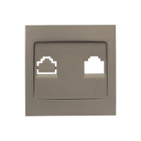 Панель лицевая Валенсия для розетки 1-м RJ-45 кашемир PROxima  ESK01-L-035-40