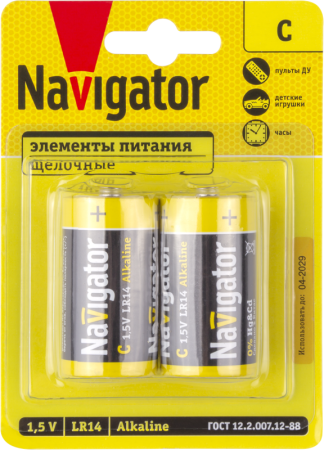 Элемент питания алкалиновый 93 995 NBT-NPE-LR14-BP2  93995