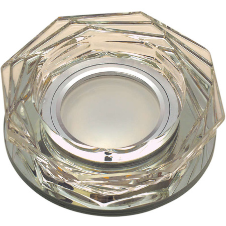 Светильник декоративный Luciole DLS-L122 GU5.3 BRONZE/CLEAR GU5.3 встраив. доп. светодиод. подсветка 3Вт без лампы основание стекло бронз. отделка кристалл прозр.  UL-00000370